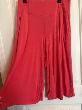 torrid Coral Wide-Leg Smocked Waist Pants